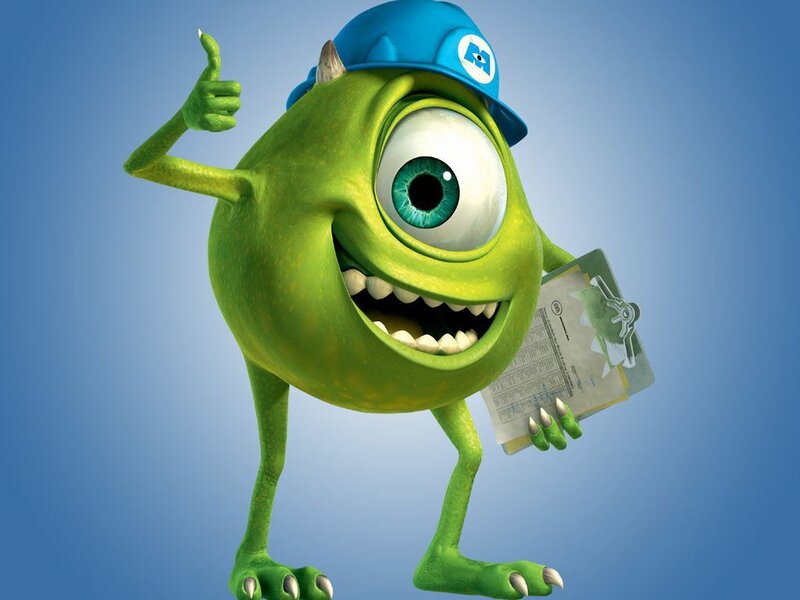 Green One-eyed Monster — Cheerful