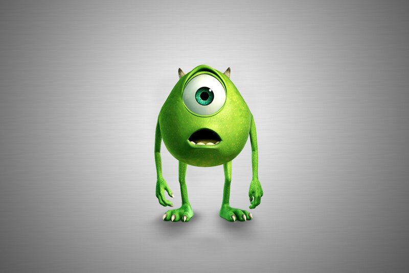 Green One-eyed Monster — Neutral, 3d Render