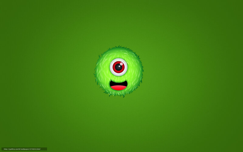 green one-eyed monster