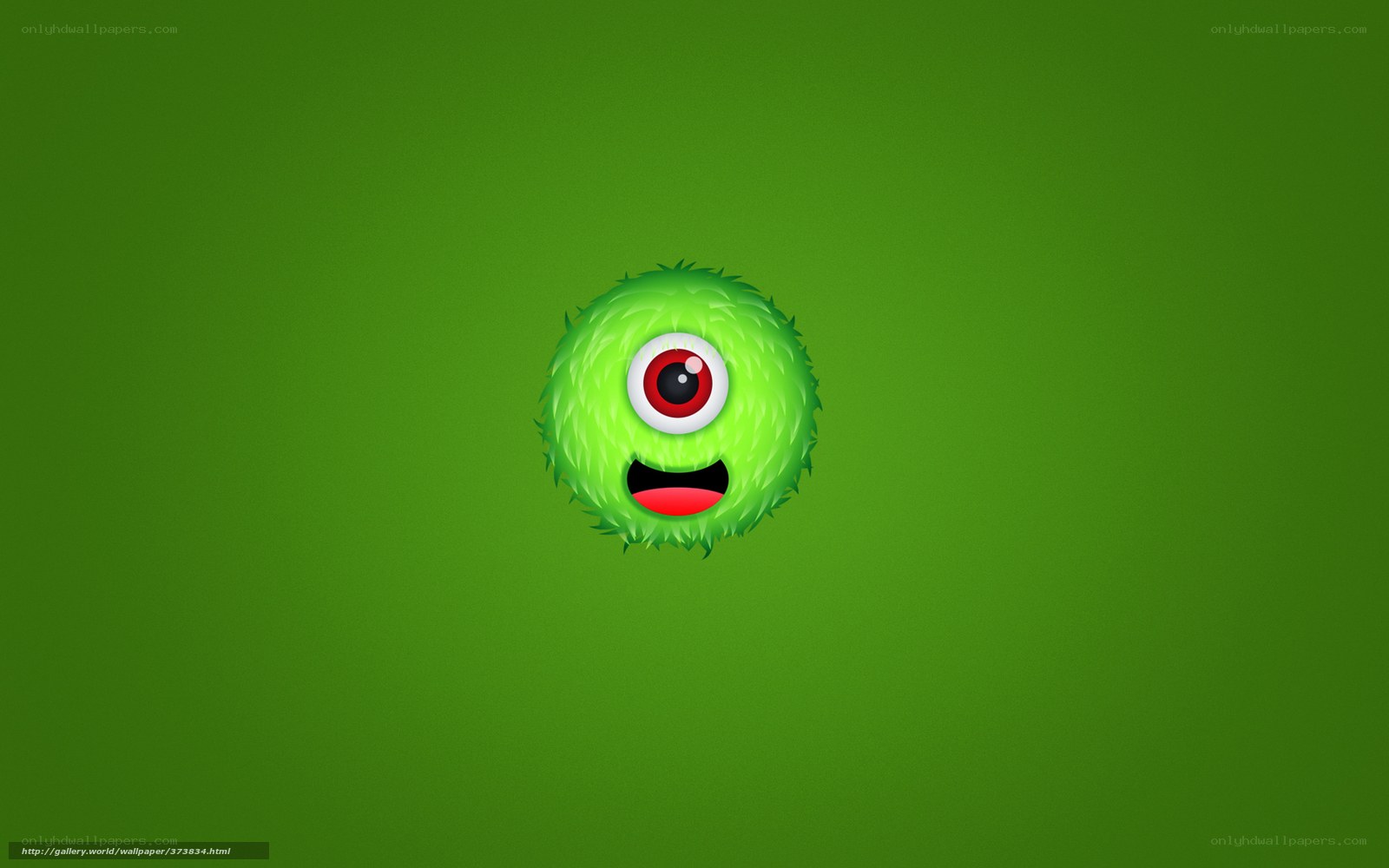 green one-eyed monster