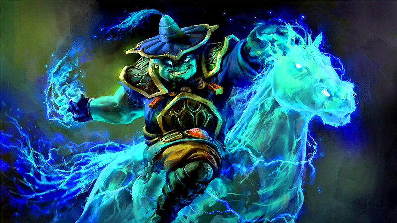 Green Orc on Ghost Horse