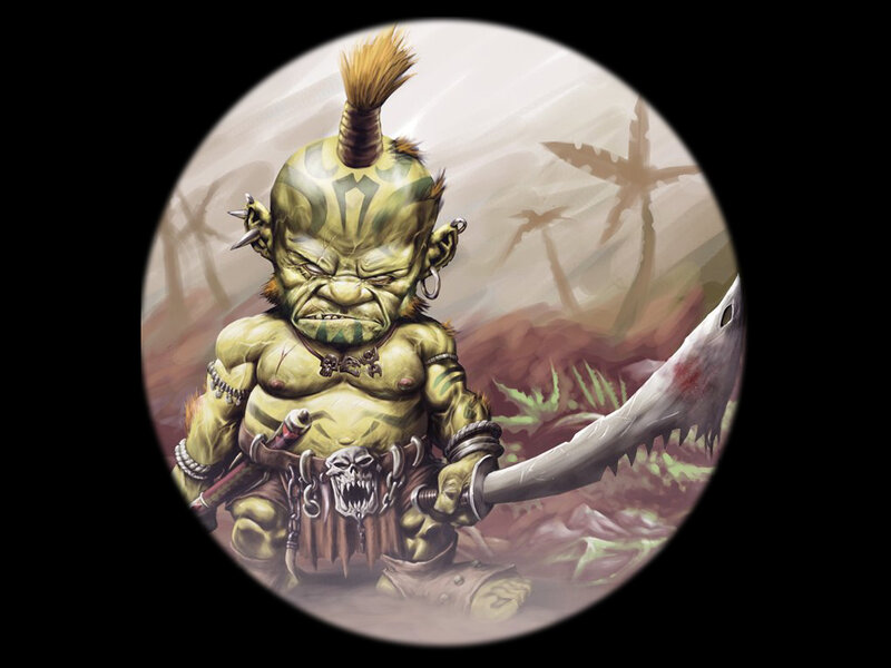 Green Orc Warrior — Dramatic, Digital Art