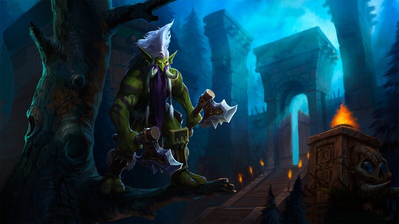 Green Orc Warrior — Dramatic, Night, Digital Art