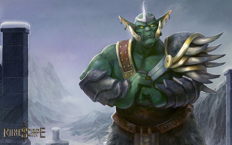 Green Orc Warrior — Dramatic, Winter