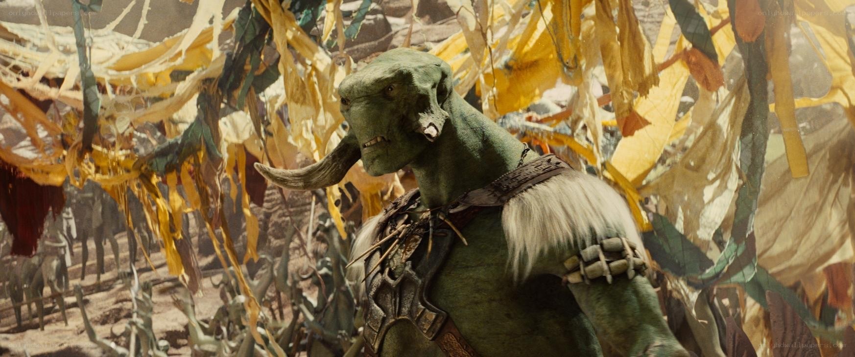 green orc warrior in battle