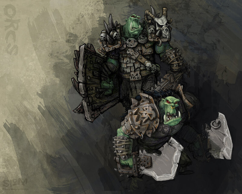 Green Orc Warriors — Dark, Aggressive