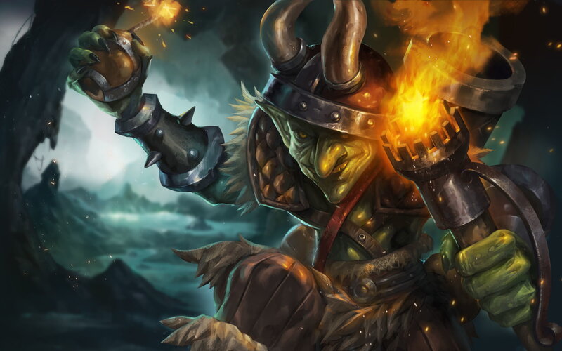 Green Orc with Torch