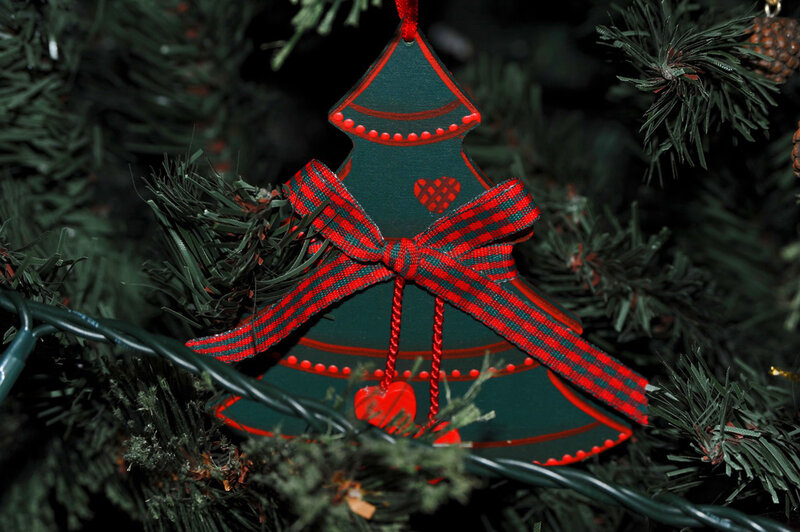 Green Ornament on Tree