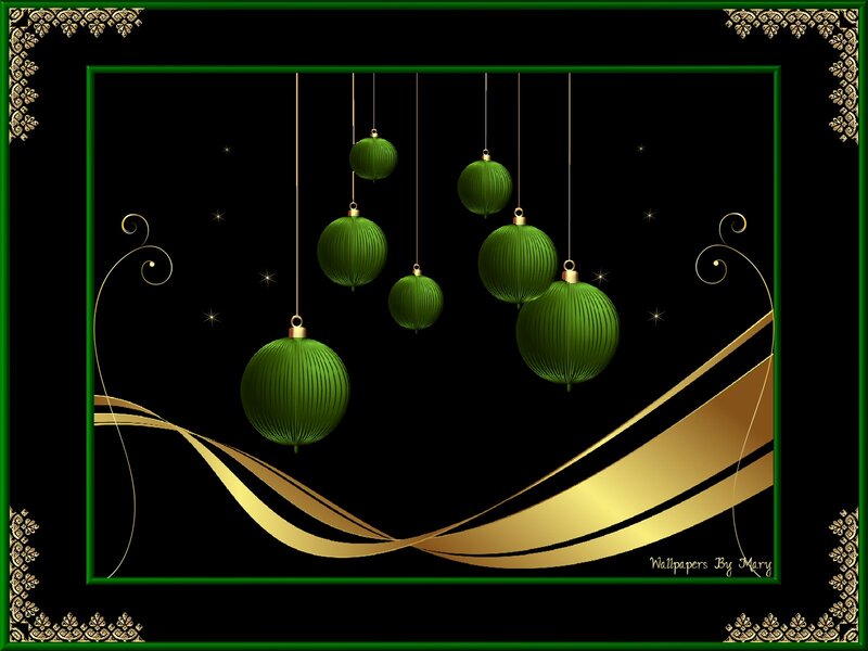 Green Ornaments Hanging