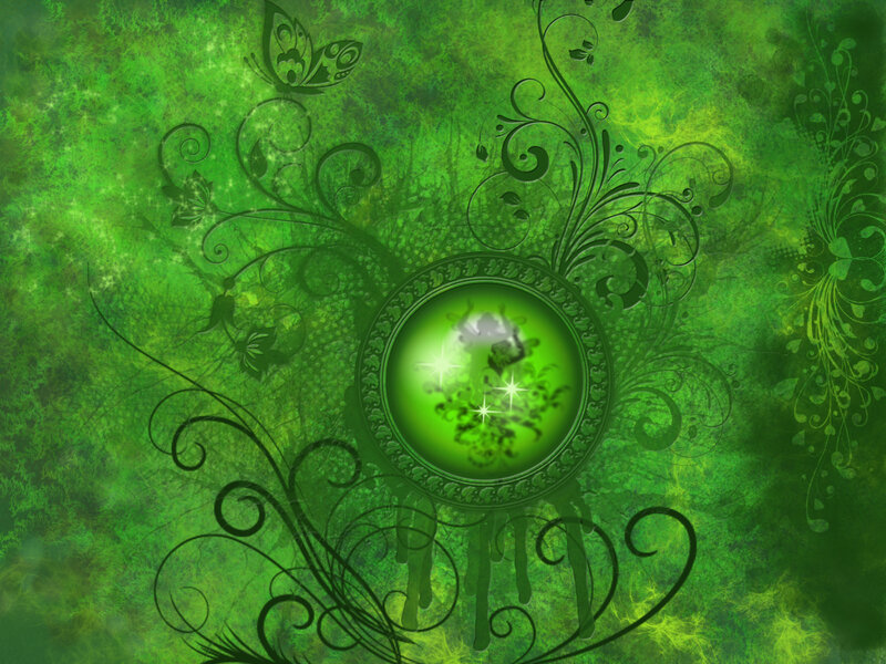 Green Ornate Circular Design