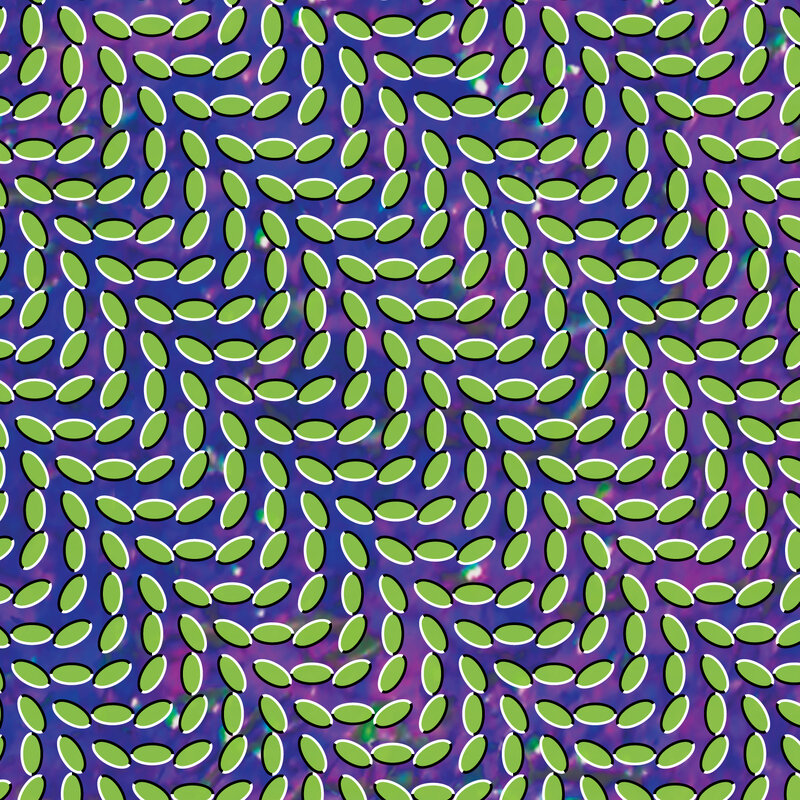green oval pattern on purple