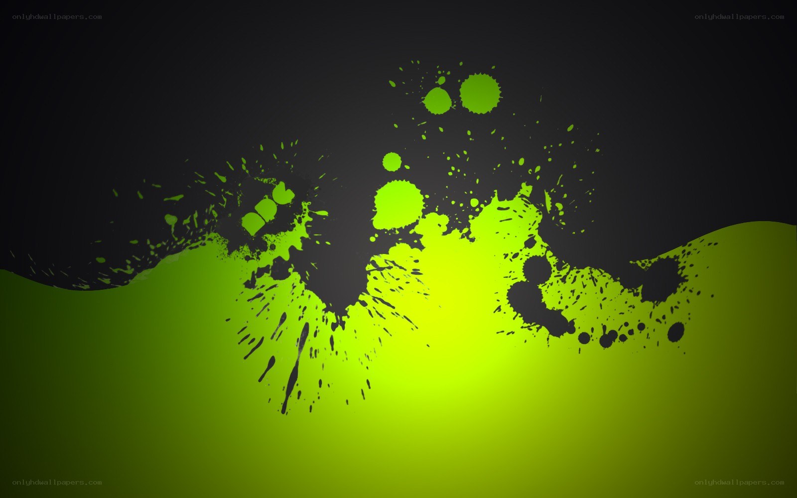 green paint splatter design
