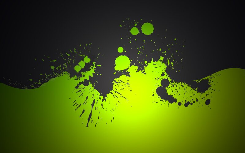 Green Paint Splatters — Dynamic
