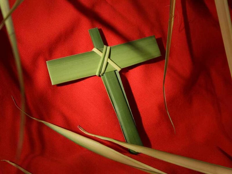 Green Palm Cross