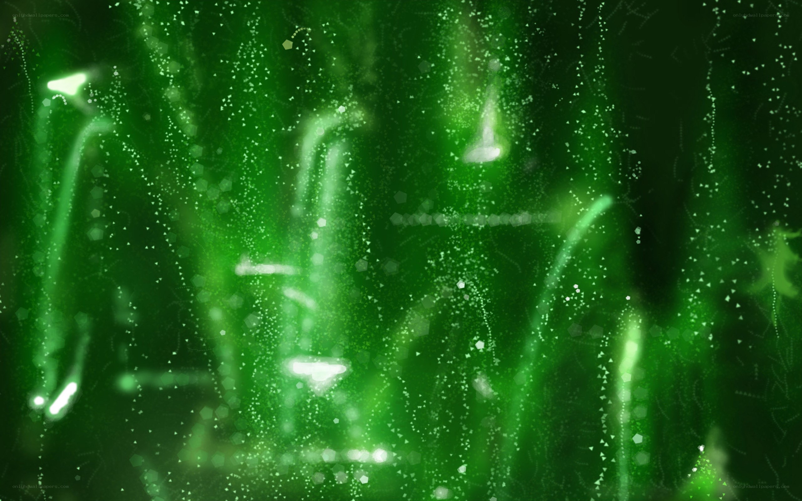 green particle animation