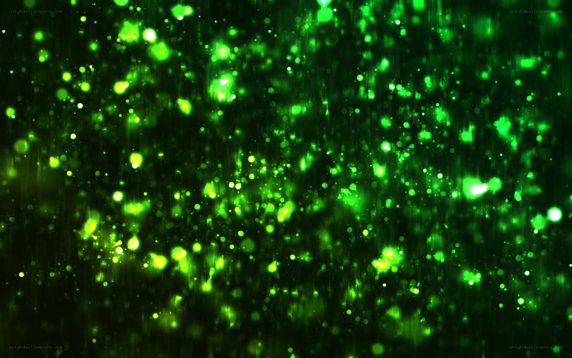 green particle glow animation