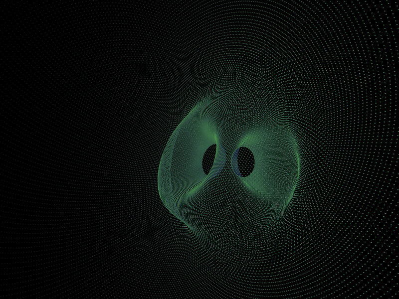 green particle vortex