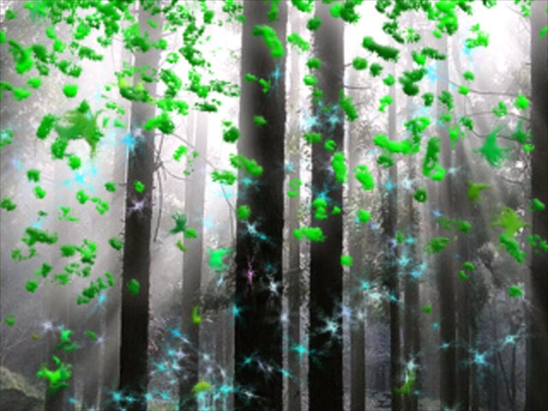 Green Particles in Forest