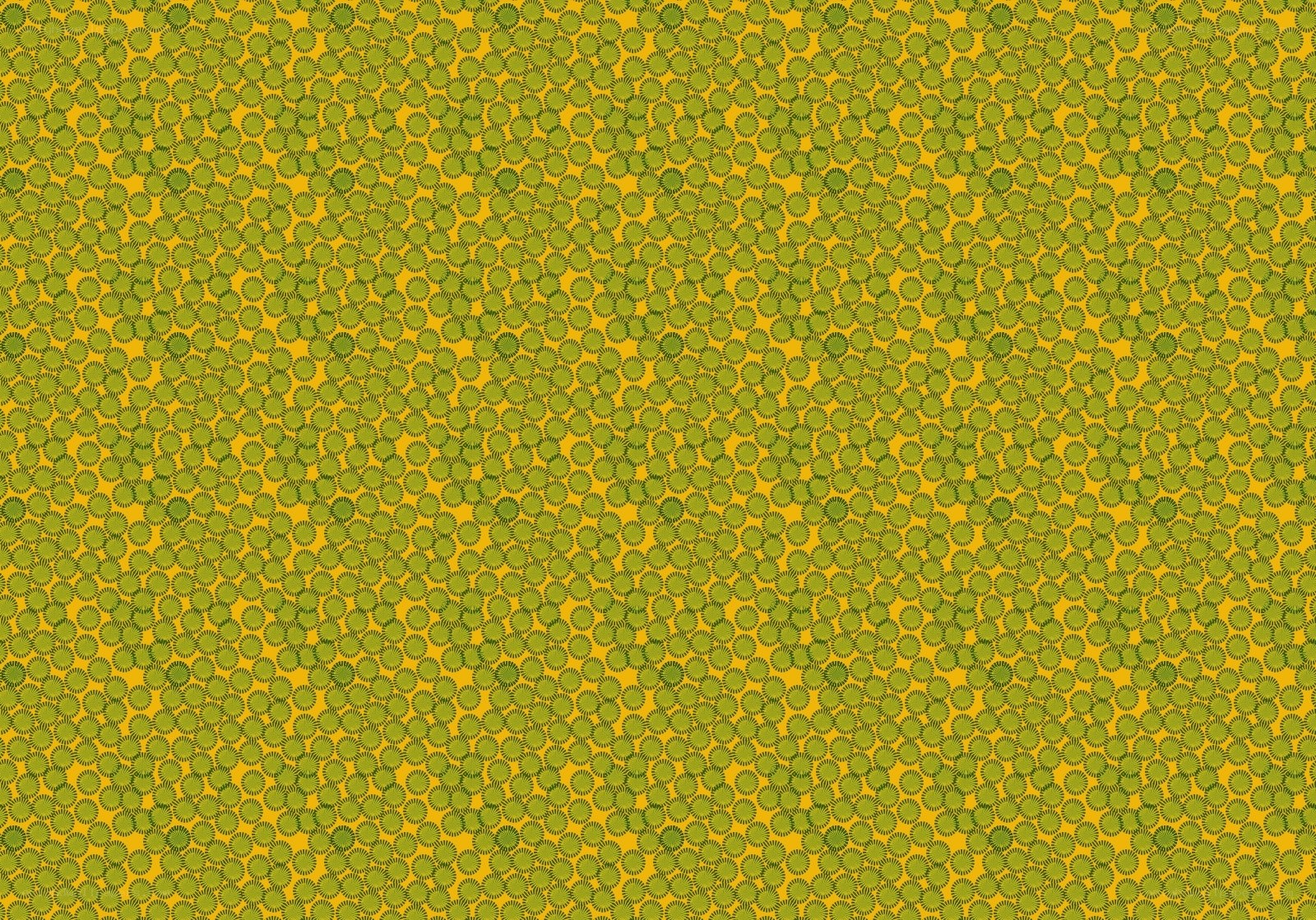 green pattern on yellow background