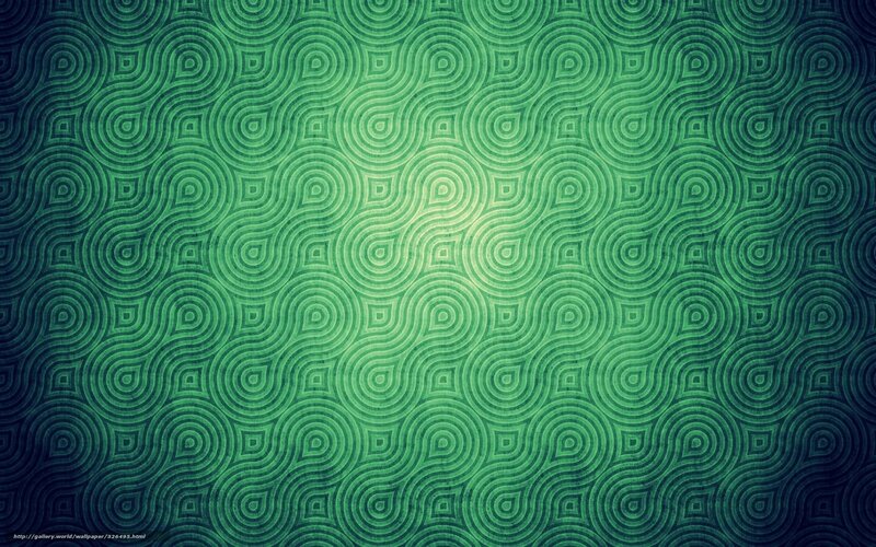 Green Patterned Background — Calm, Abstract, Circles, Waves