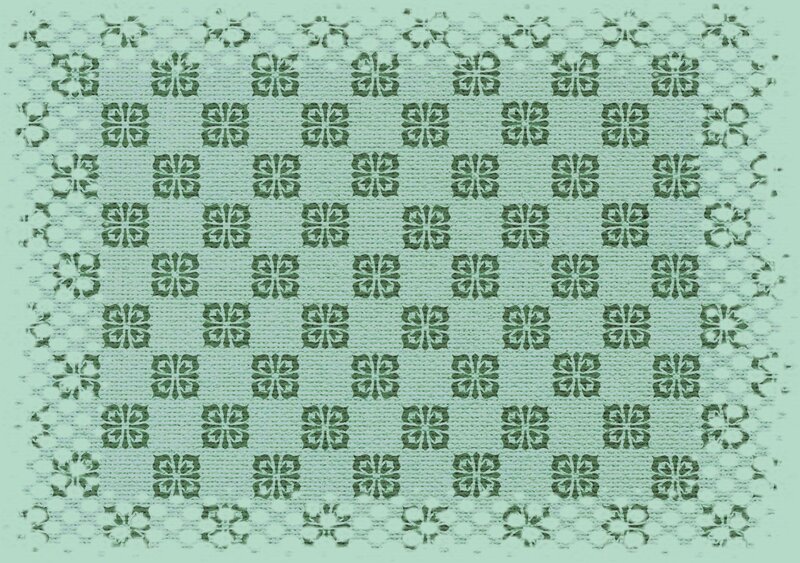 Green Patterned Fabric