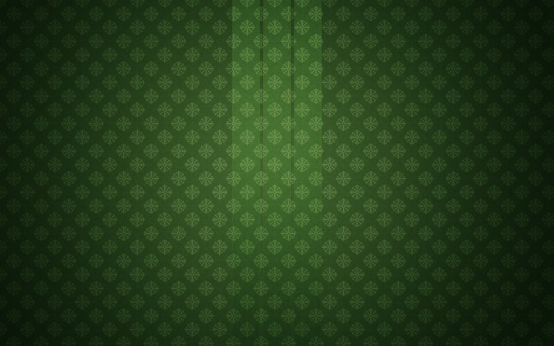Green Patterned Wallpaper — Calm, Abstract, Snowflake, Pattern
