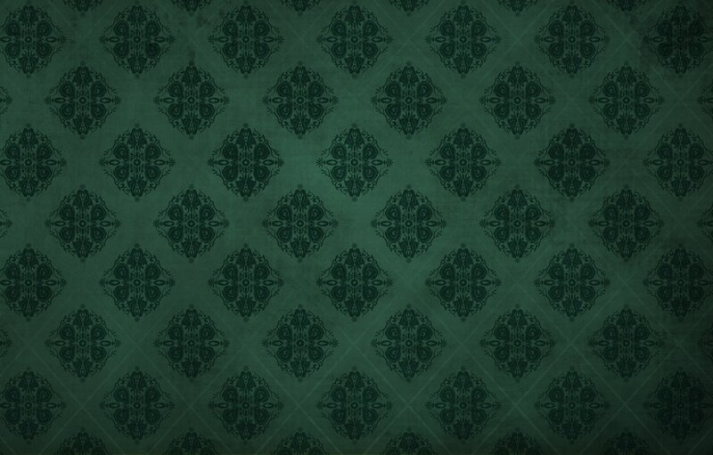 Green Patterned Wallpaper — Dark, Illustration, Pattern