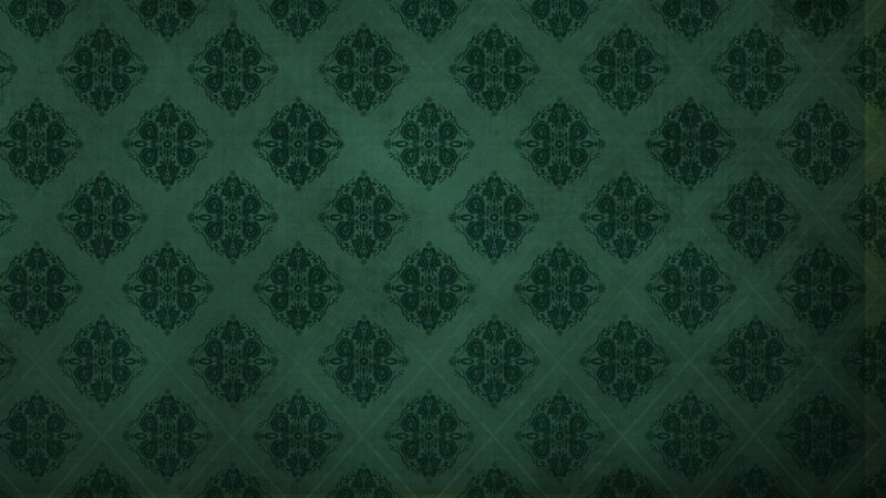 Green Patterned Wallpaper — Illustration