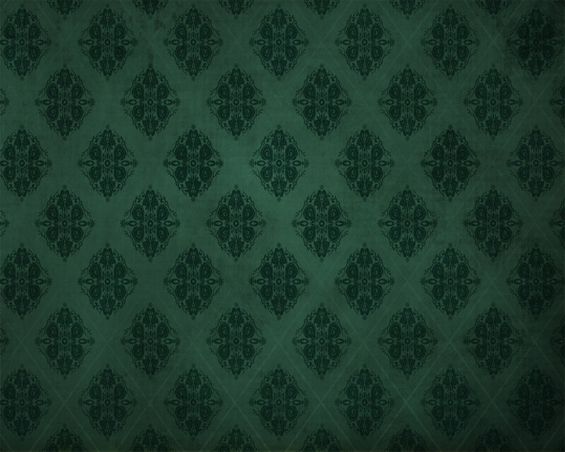 Green Patterned Wallpaper — Ornate