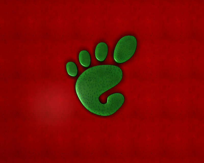 green paw print on red