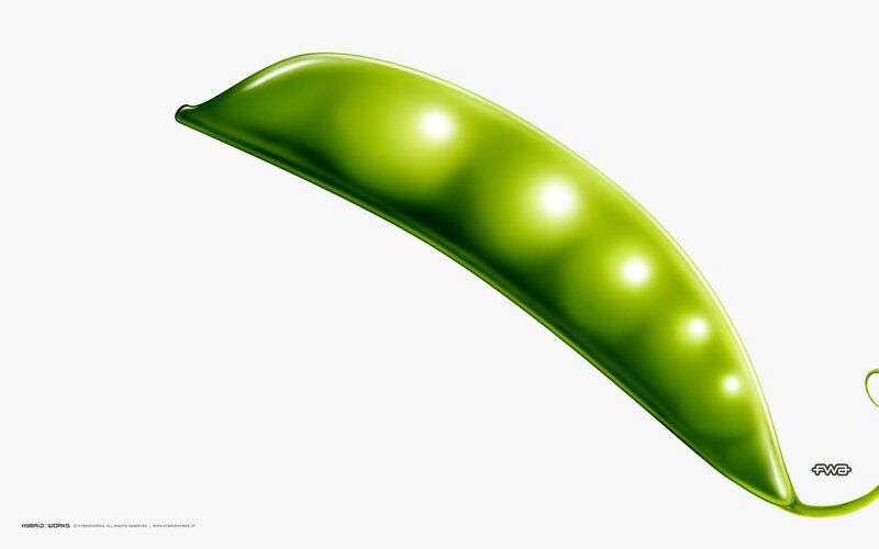 Green pea pod illustration