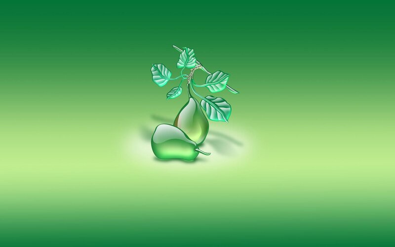green pear illustration