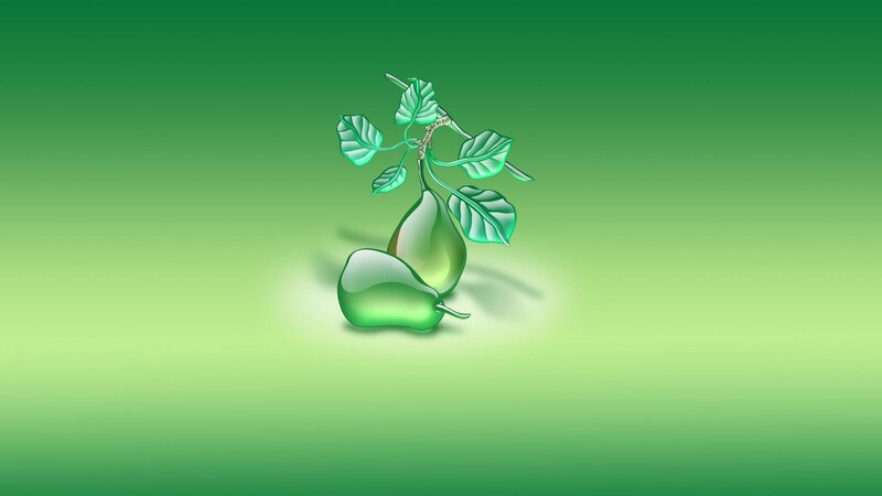 green pear illustration