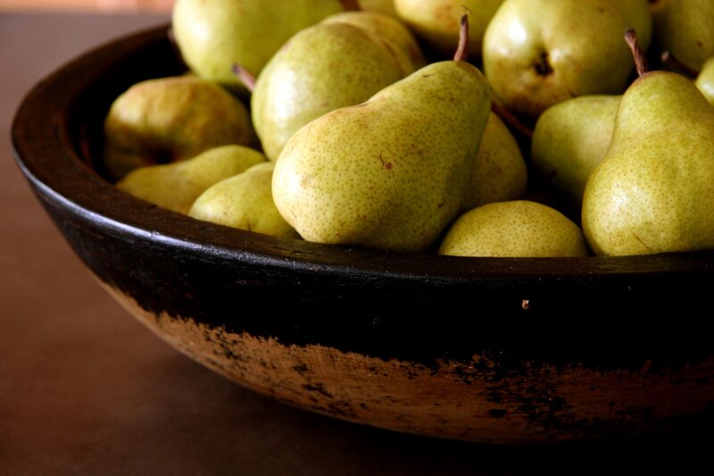 Green Pears in Bowl