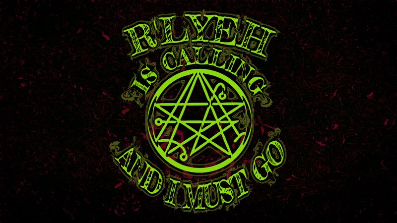 Green Pentagram Symbol — Black