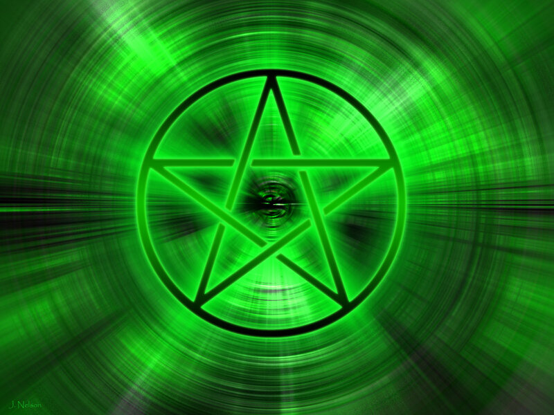 Green Pentagram Symbol