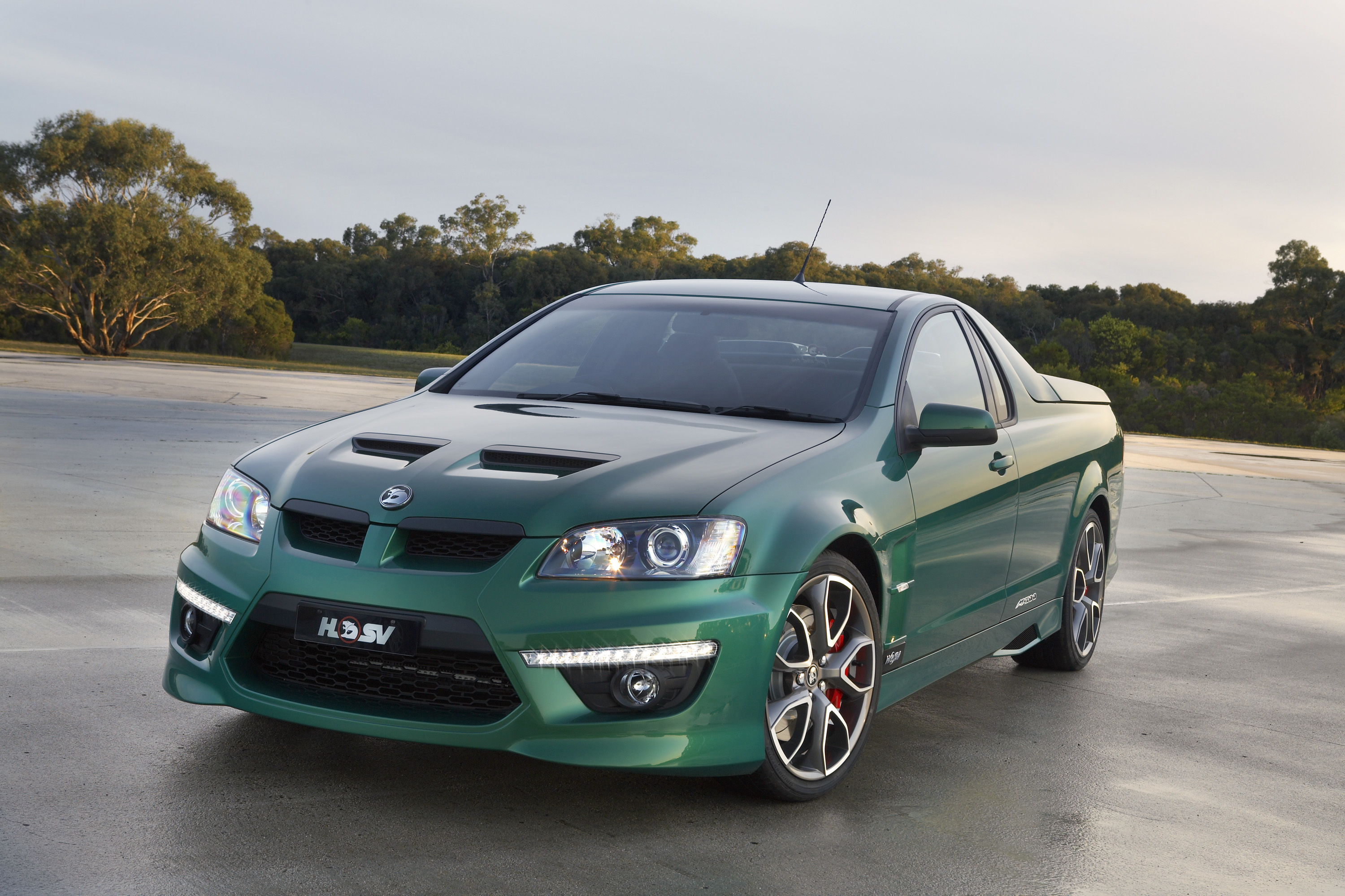 green performance pickup truck