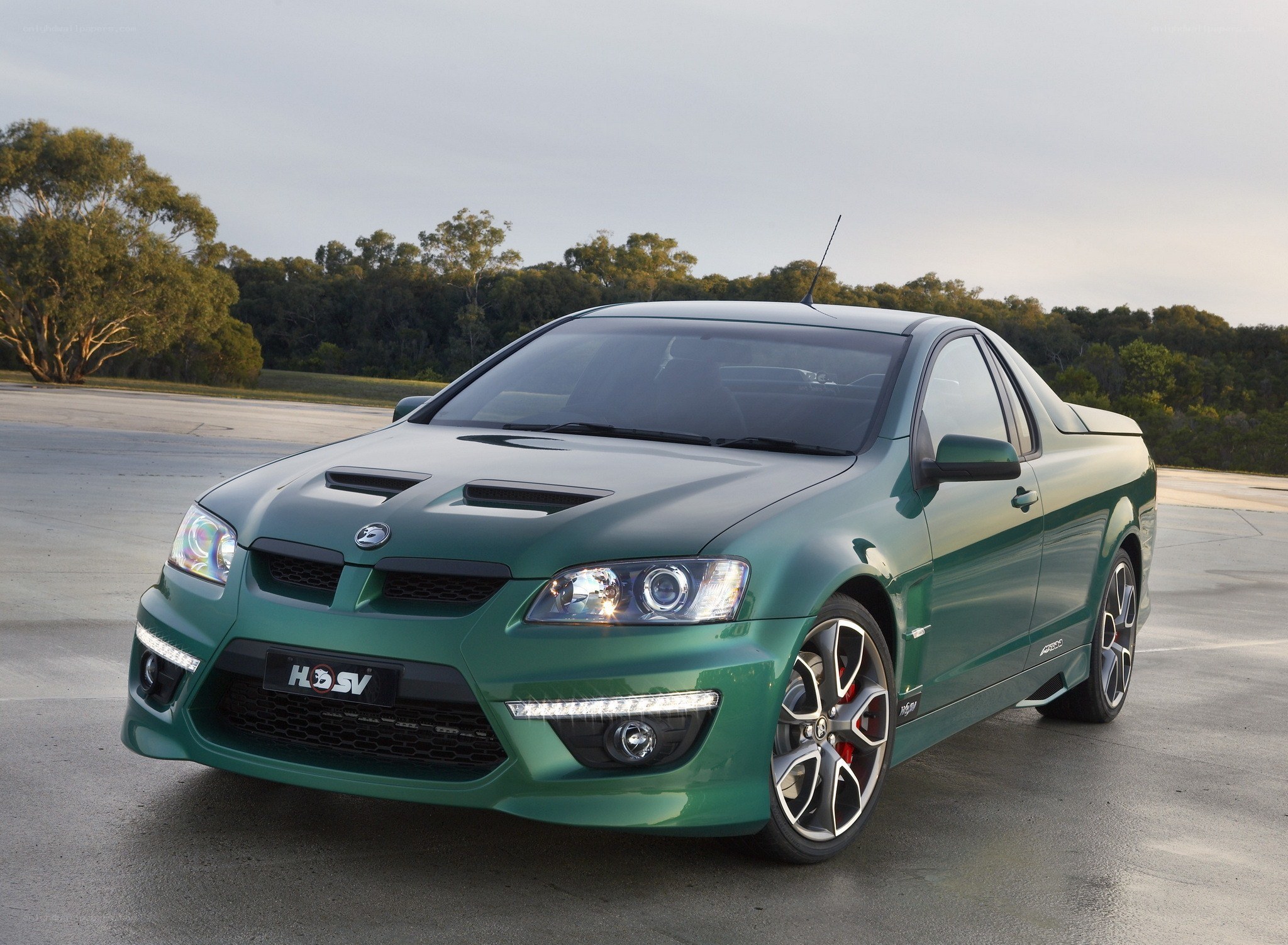 green performance pickup truck