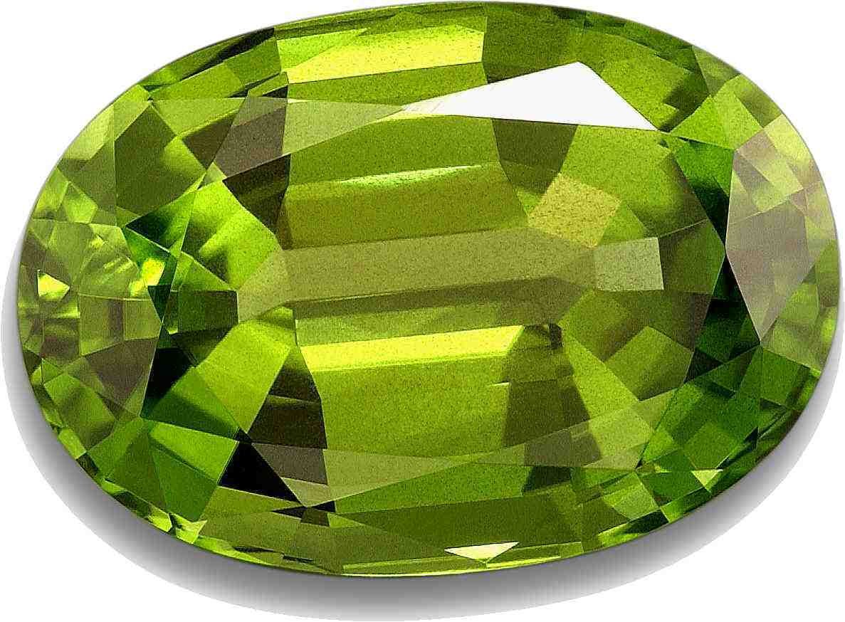 green peridot gemstone