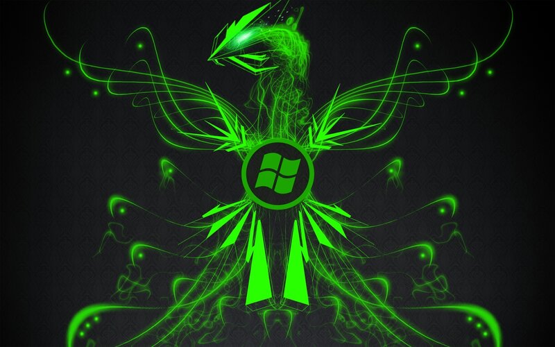 Green Phoenix with Logo