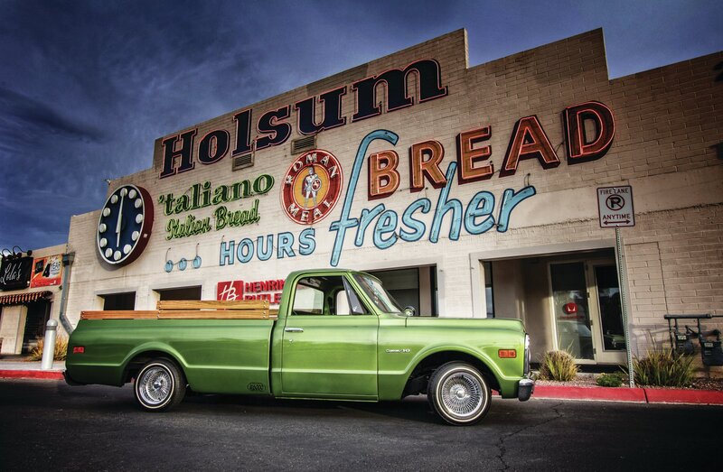 Green Pickup Truck — Dramatic