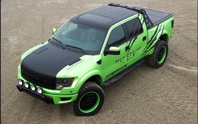 Green Pickup Truck — Lime Green
