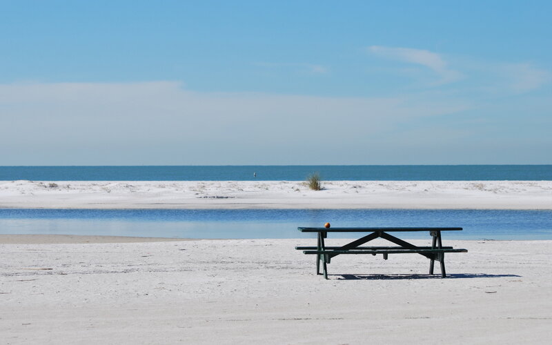 Green Picnic Table