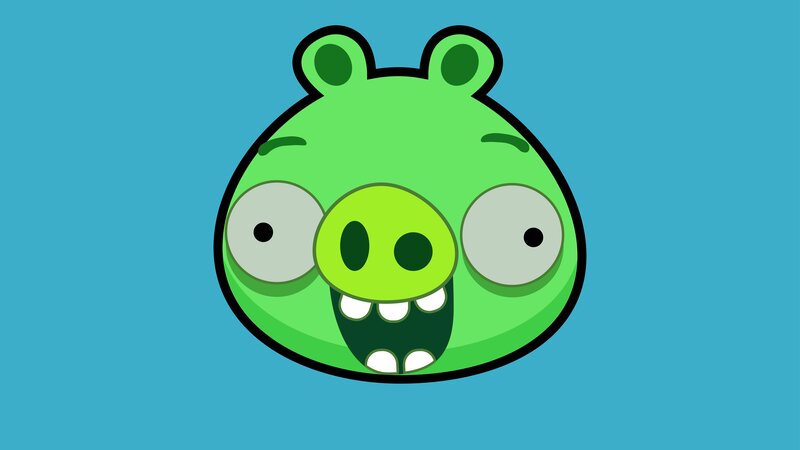 Green Pig Character — Playful