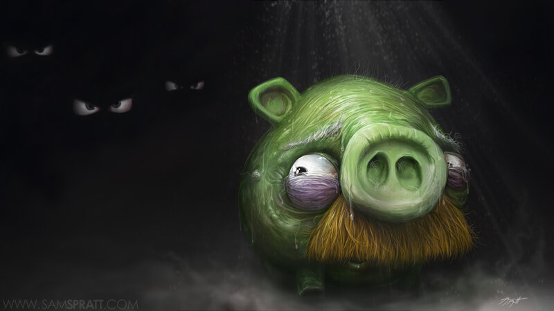 Green Pig Character