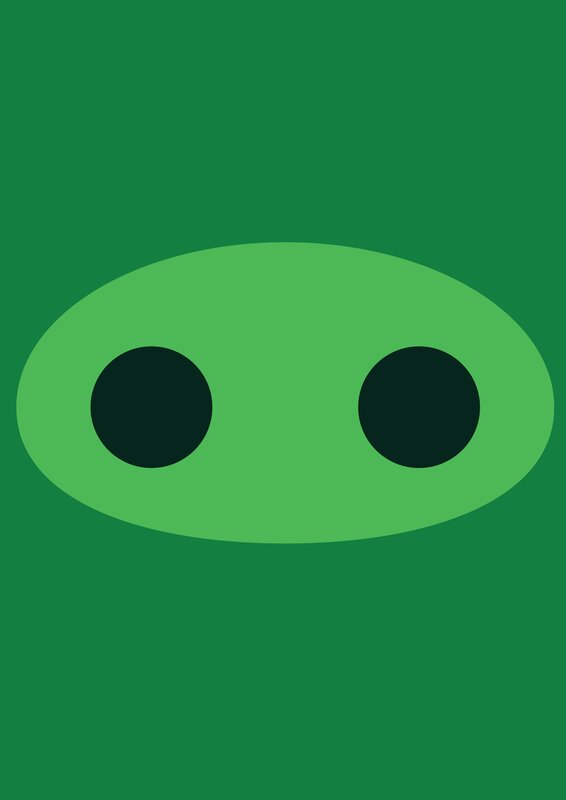 green pig nose