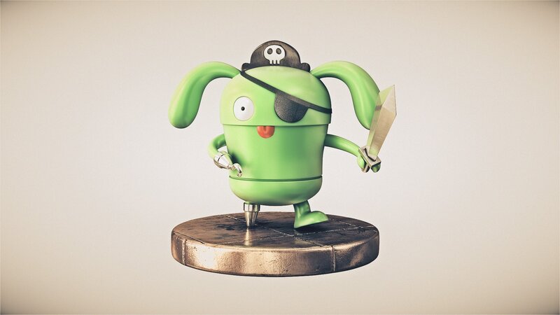 Green Pirate Figurine