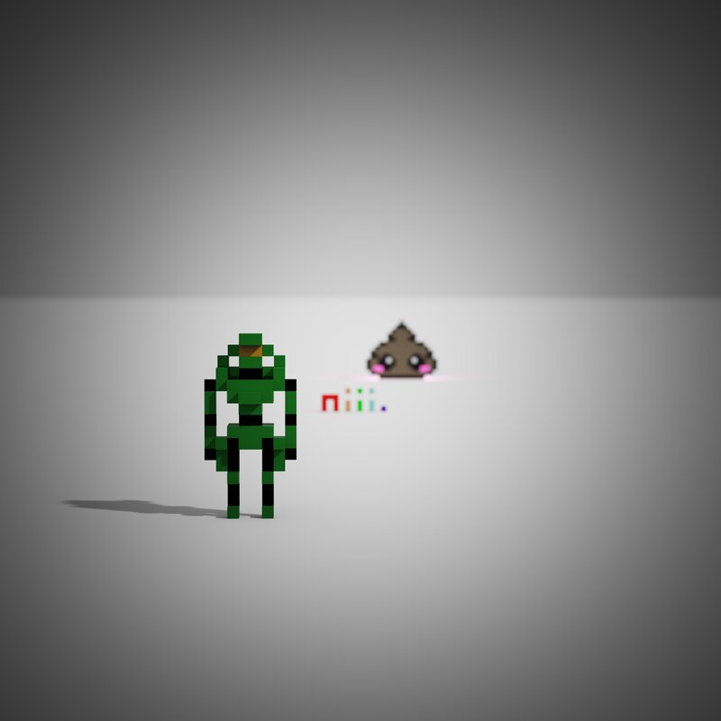 Green Pixel Character