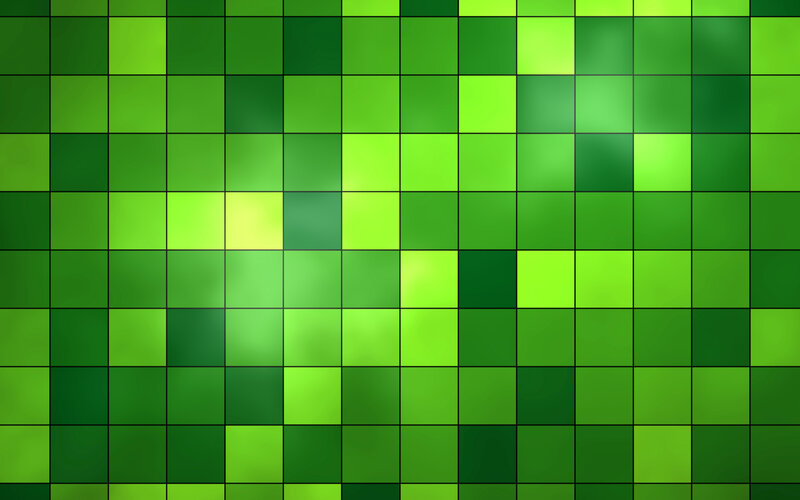 Green Pixel Grid — Calm