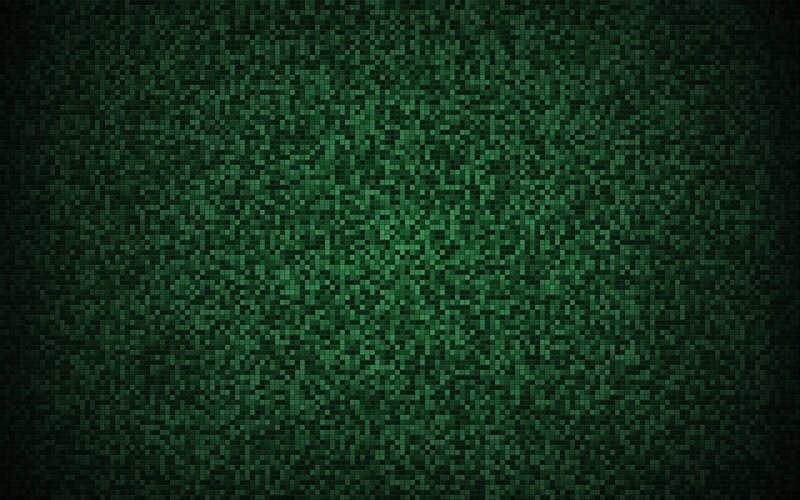 green pixelated background